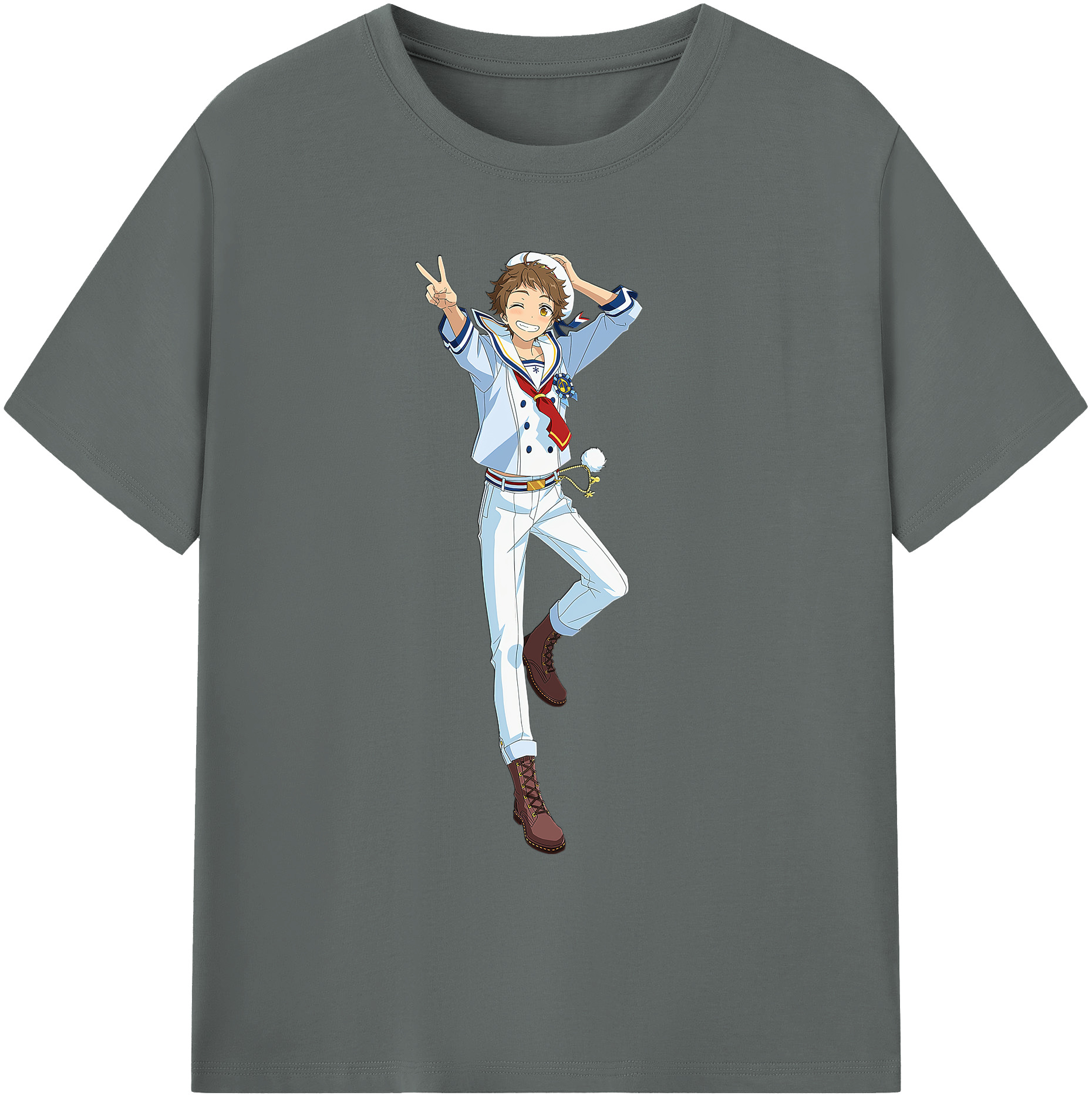 （画像用） あんさんぶるスターズ! Ensemble Stars 綿100％ メンズ半袖Tシャツ｜肌触りやわらか＆通気性
